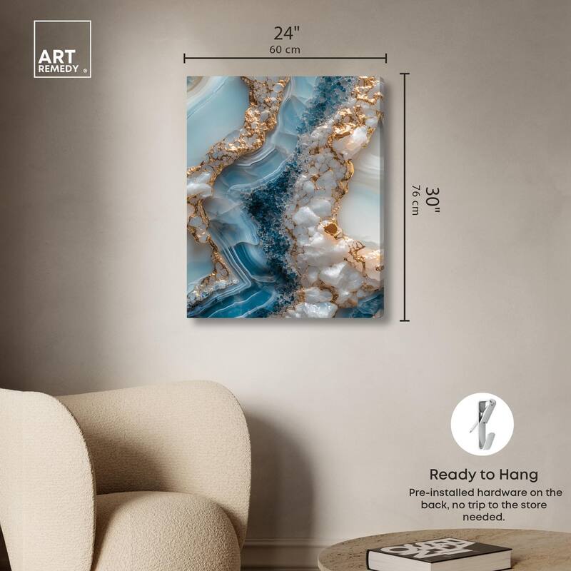 Lapis River Canvas by Art Remedy, Gallery Wrapped