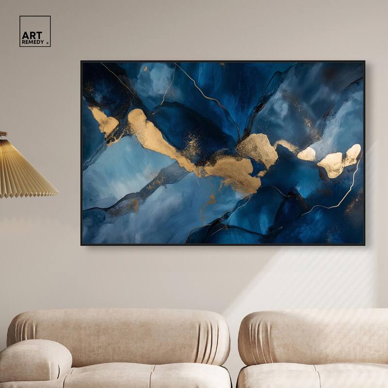 Dark Texture Golden Touch I Canvas by Art Remedy