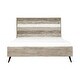 preview thumbnail 4 of 10, Bridges 4 Piece Bedroom Set in Two-Tone Acacia Wood