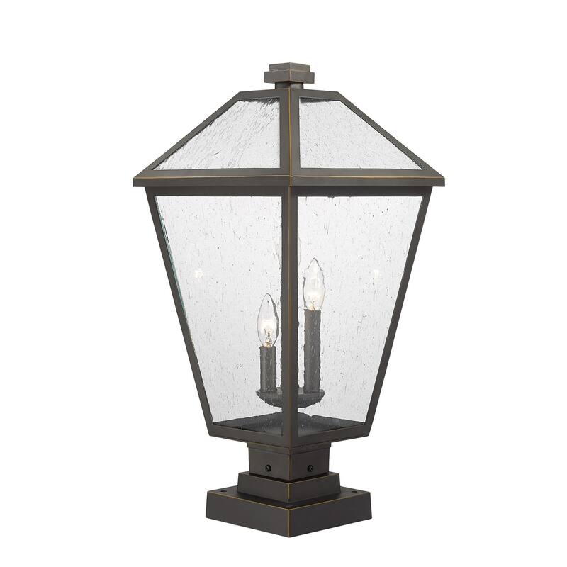 Roseto Calvin 3 Light 25" Tall Outdoor Pier Mount Post Light