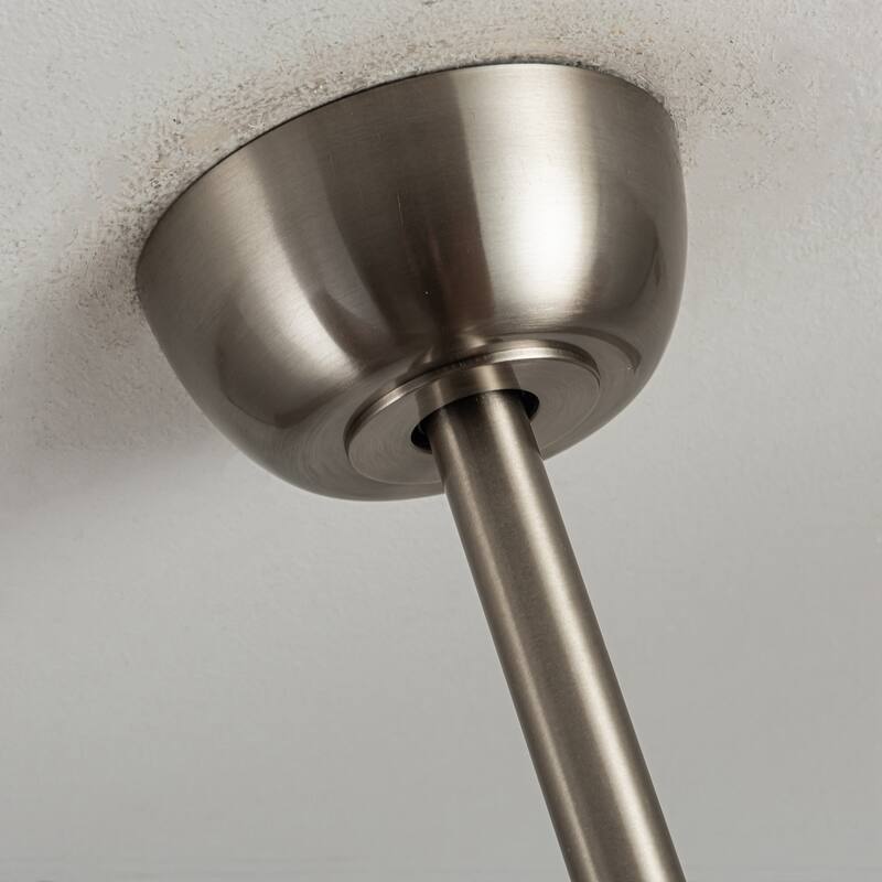 65-in Brushed Nickel Industrial Downrod Mount Windmill Large Ceiling Fan with Remote and LED Light