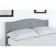 preview thumbnail 6 of 6, Full Bed Frame Slat Platform Bed with Headboard - Grey