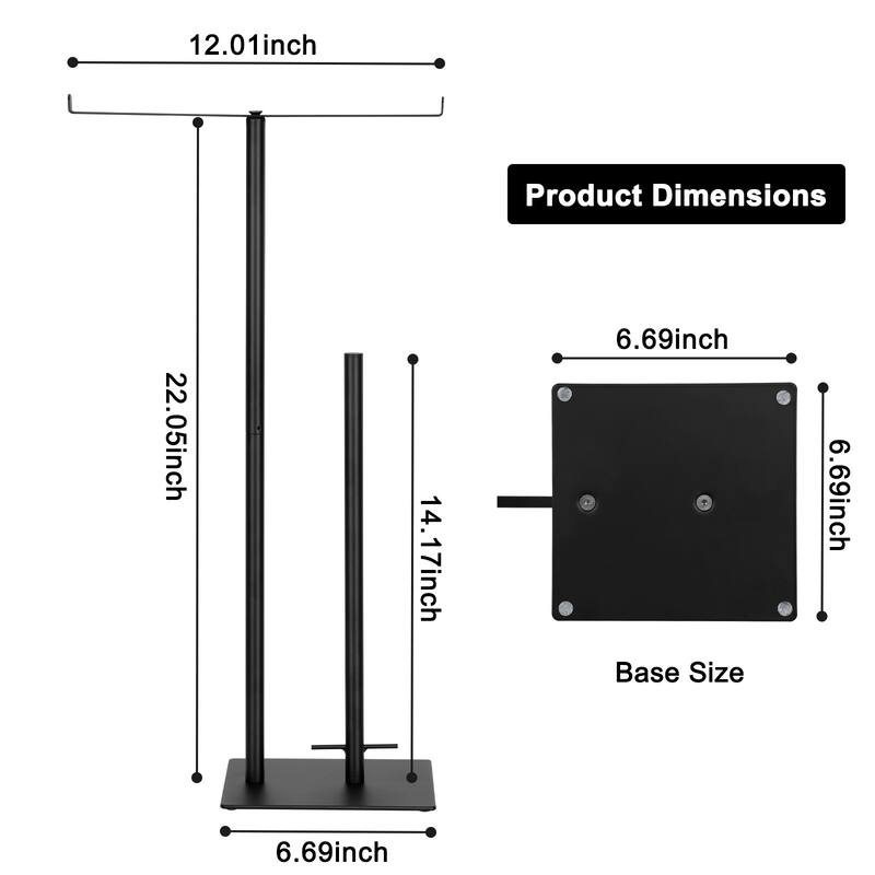 Toilet Paper Holder with Top Storage Shelf for Bathroom