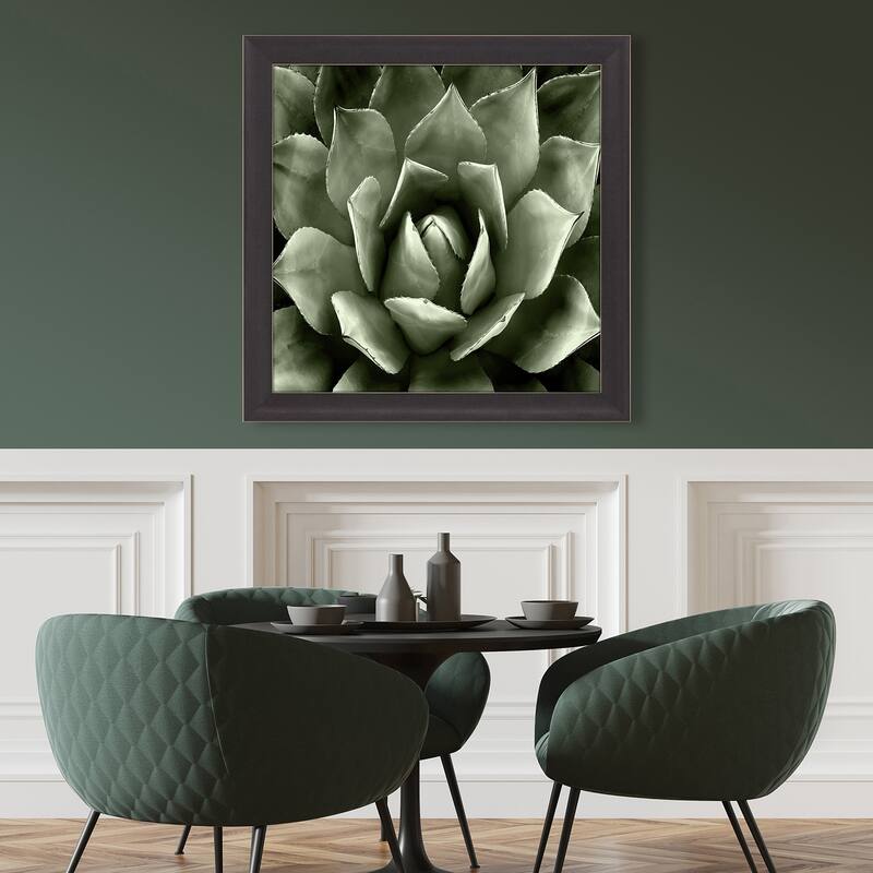 Green Succulent II Framed Art Giclee Under Glass
