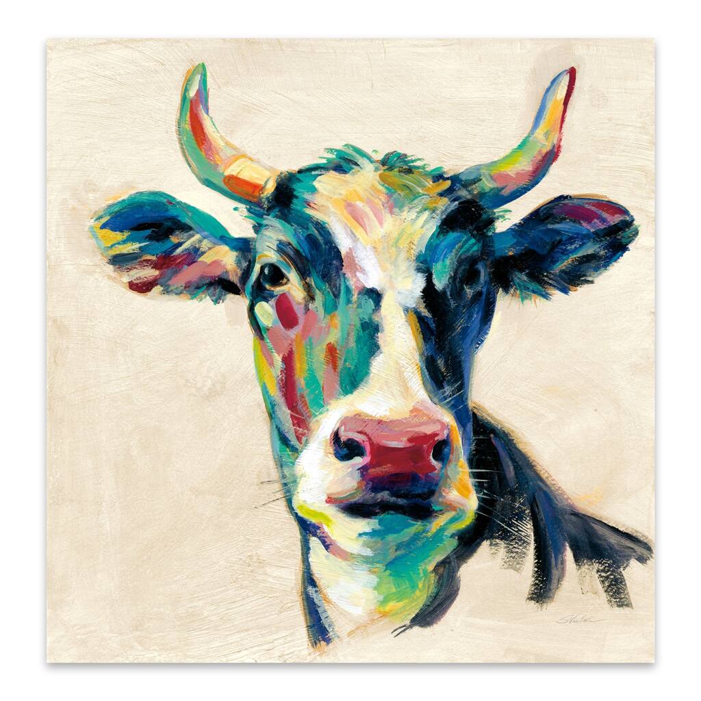 Animals Cattle Cow Expressionism Nature Metal Wall Art Print
