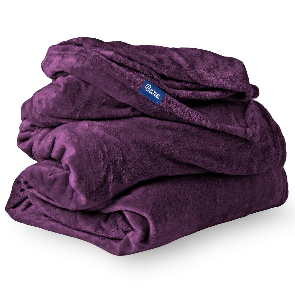 EXQ Home Fleece Blanket King Size Purple Throw Blanket for Bed or Couch Super 