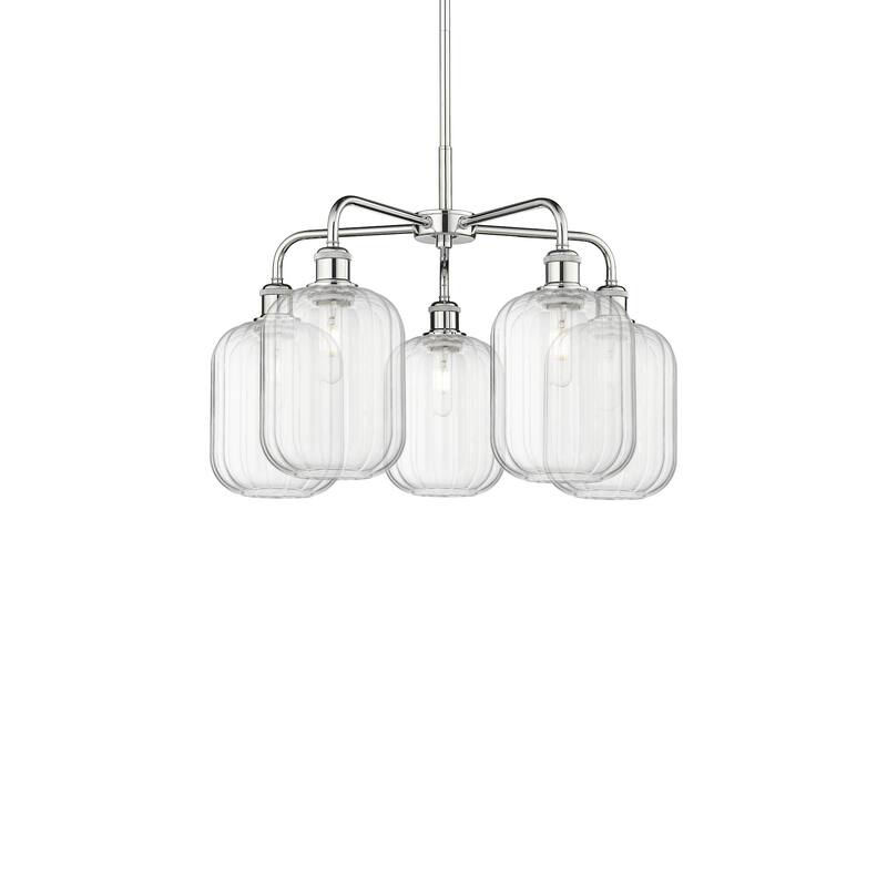 Innovations Lighting 516-5CR-18-26 Preston Chandelier Preston 5 Light - Polished Chrome / Clear