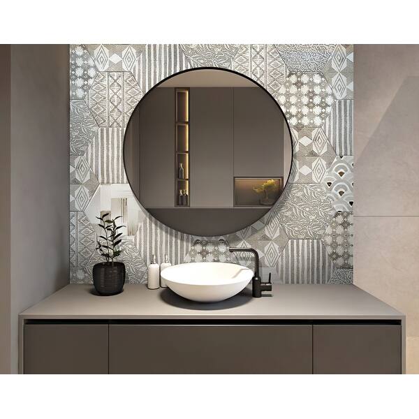 slide 1 of 1, Apollo Tile 17 pack 9.9-in W x 9.9-in L Matte Hexagonal Porcelain Wall and Floor Deco Tile (10 Sq ft/case)