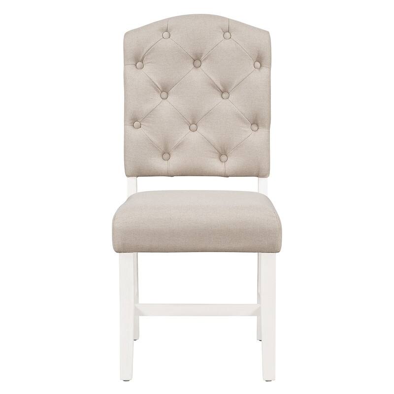 Retro Style Dining Chair Set with 4 Upholstered Chairs for Dining Room and Living Room