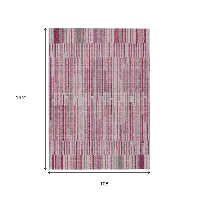 HomeRoots Striped Transitional Rectangle Outdoor Rug