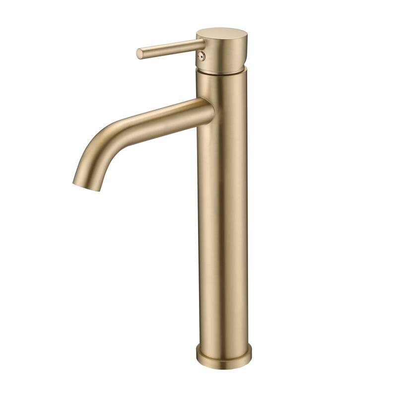 PROOX Single Handle Tall Vessel Bathroom Sink Faucet Basin Mixer Tap - Brushed Gold