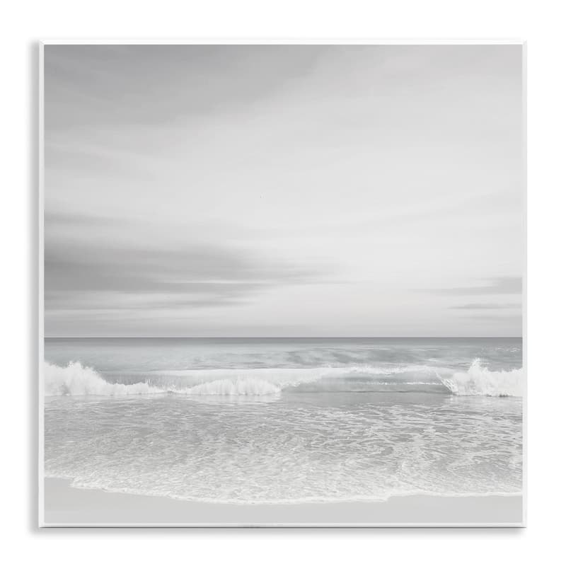 Stupell Soft Peaceful Beach Waves Wall Plaque Art Design By Maggie Olsen - 12 x 12