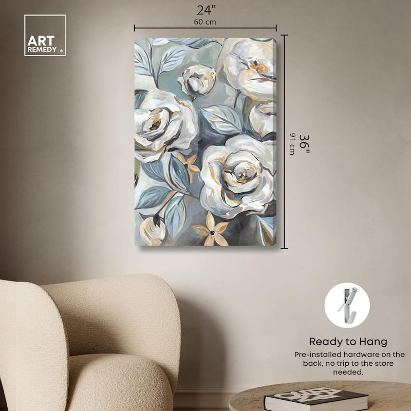 Grey Delight Canvas by Art Remedy, Gallery Wrapped