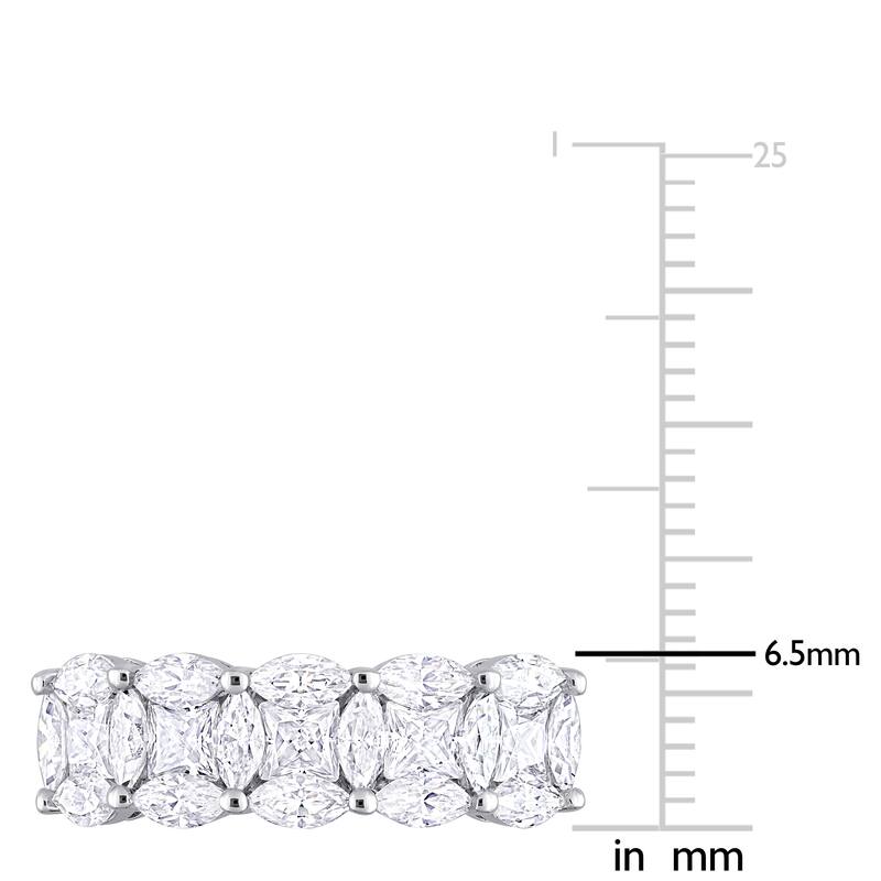 Miadora 2 1/2ct DEW Marquise Princess Created Moissanite Ring Sterling Silver