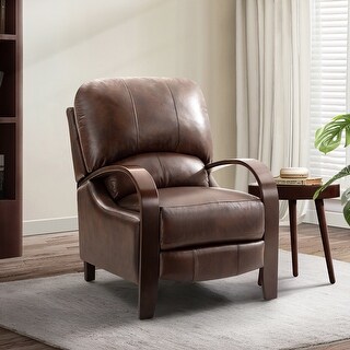Alexandra Genuine Leather Manual Recliner