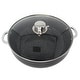 preview thumbnail 19 of 28, Bistro-Cera Aluminum Speckled Black Ceramic Caldero with Glass Lid, Black
