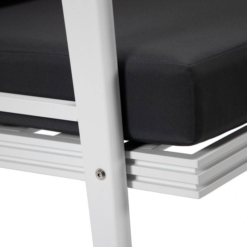 Walbrooke Modern Polyester Upholstery Aluminum Frame wtih Removable Cushion Covers for Indoor Outdoor