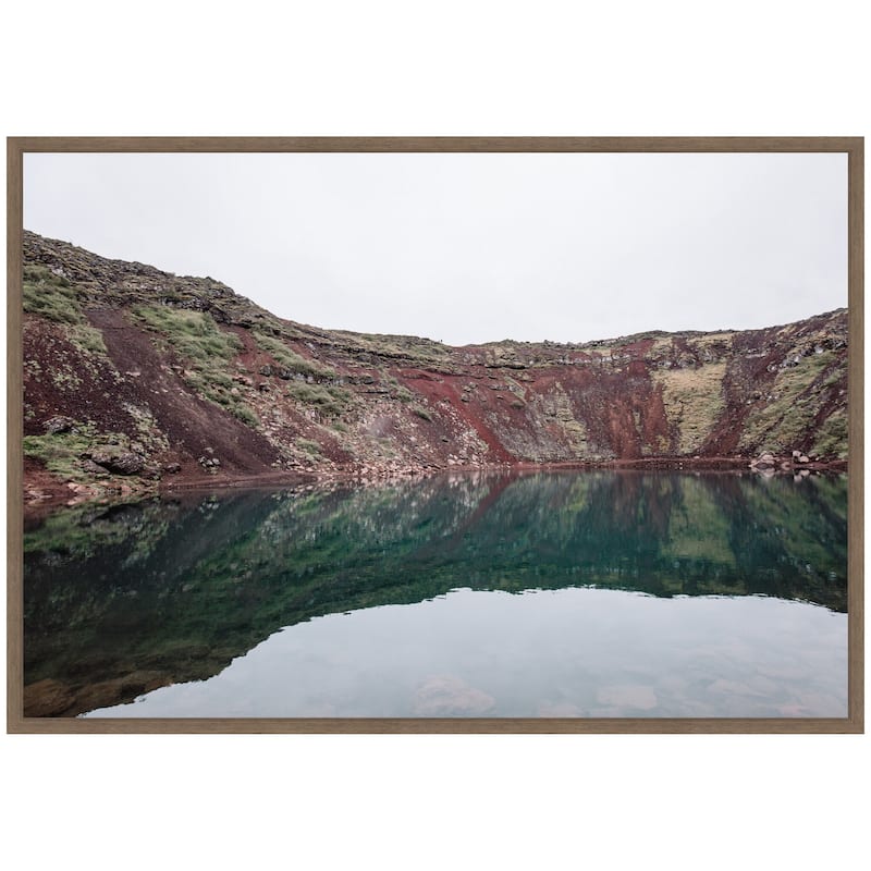 Kate and Laurel Sylvie Reflection Pool Framed Canvas by Alicia Abla