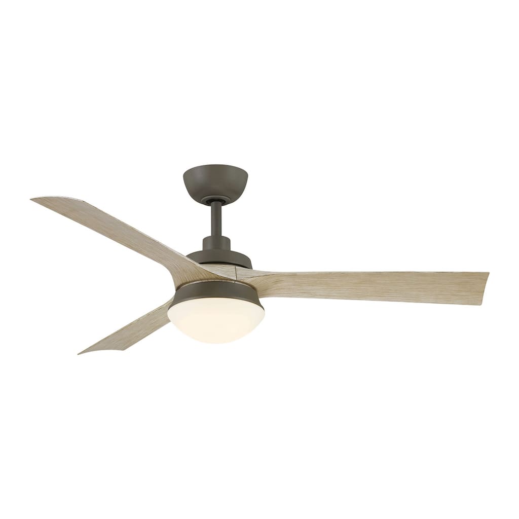 Barlow 52 inch Indoor/Outdoor Antique Graphite with Light Oak blades Ceiling Fan with LED CCT Select Light Kit and Remote