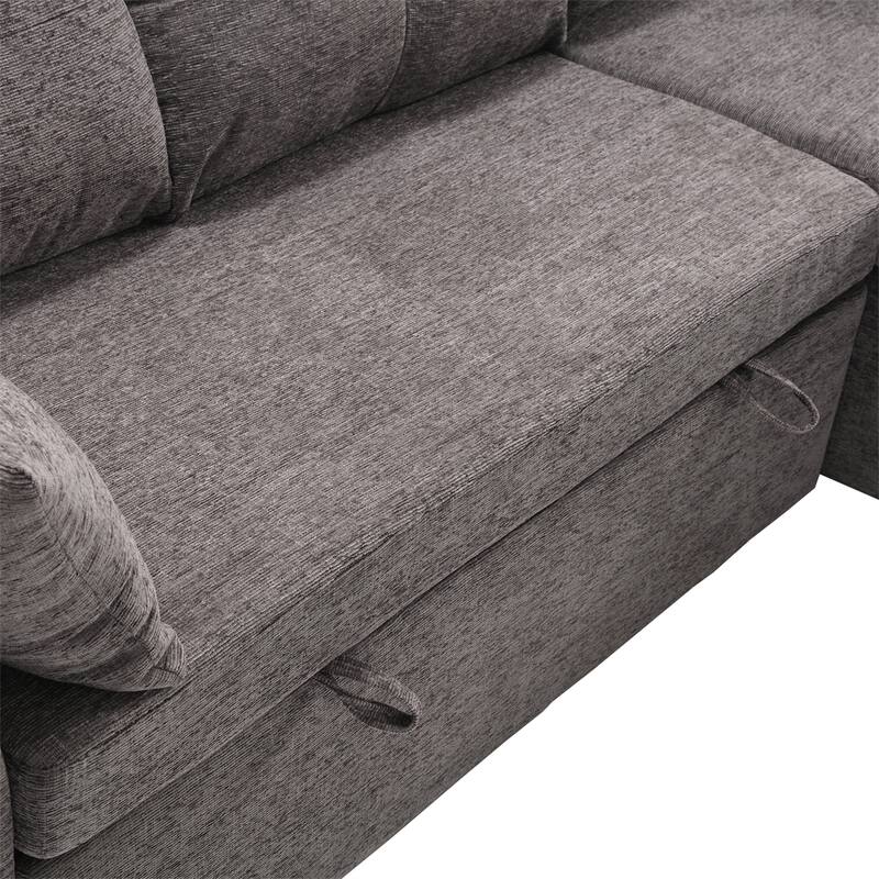 Modular Sectional Sofa L Shaped Modular Couch with Reversible Chaise
