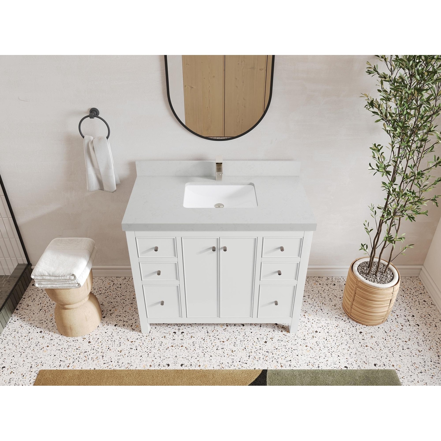 Willow Collections 42 in. W x 22 in. D Chicago Single Sink Bathroom Vanity with Countertop