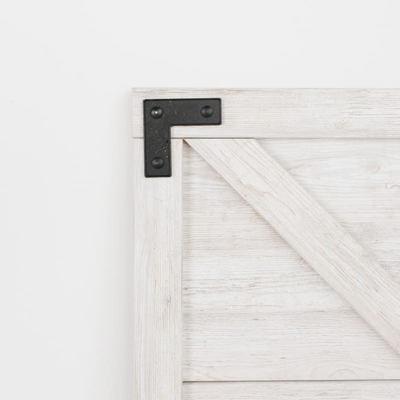 Signature Design by Ashley Shawburn Whitewashed Crossbuck Panel Headboard