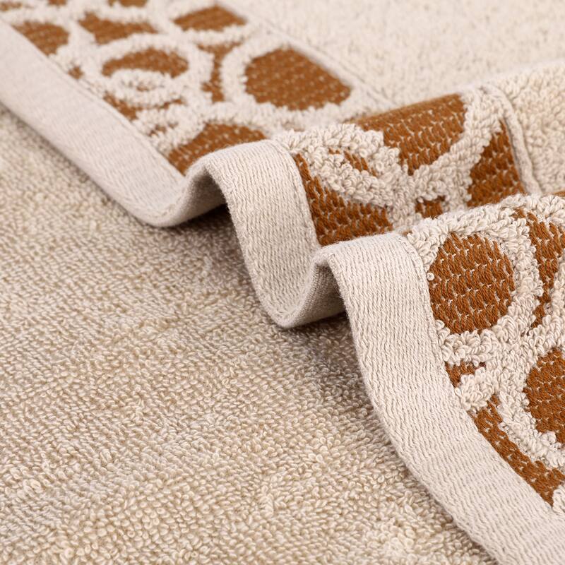 Cotton Jacquard Hand Towels, 13" x 29" Home Soft Absorbent Hand Towel for Bathroom, Face, Gym and Spa