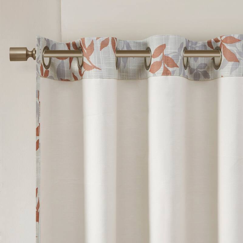 SunSmart April SIngle Printed Botanical Blackout Curtain Panel