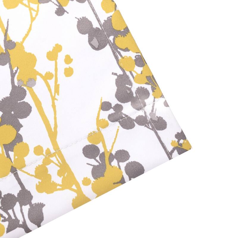 DriftAway Leah Abstract Floral Blossom Ink Painting Thermal Insulated Window Curtain Valance