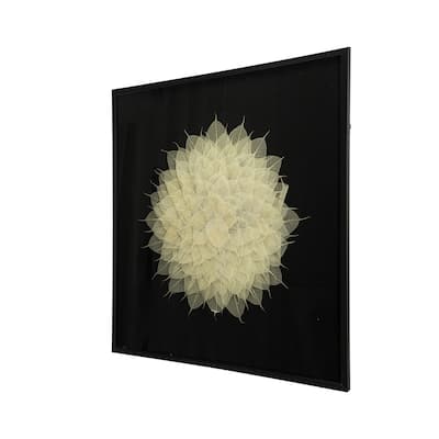 39.5x1x39.5 inch Camilla Square Shadow Box Wall Decorate - Black White