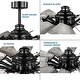preview thumbnail 3 of 8, Springer Collection 52-Inch Matte Black 12-Blade DC Motor Windmill Ceiling Fan - 52 in x 52 in x 17.375 in