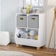 preview thumbnail 7 of 24, RiverRidge Kids Catch-All 24in Toy Storage Organizer with 2 Cubbies and 2 Storage Compartments - with Optional Bins White with 2 Gray Bins