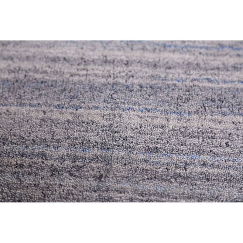 Hand Knotted Oriental 100% Wool Carpet Tribal Animal Pictorial Greys & Charcoal Gabbeh Area Rug - 9' 8'' X 7' 10''