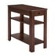 preview thumbnail 2 of 15, Convenience Concepts Designs2Go 1 Drawer Baja Chairside End Table with Shelves Espresso