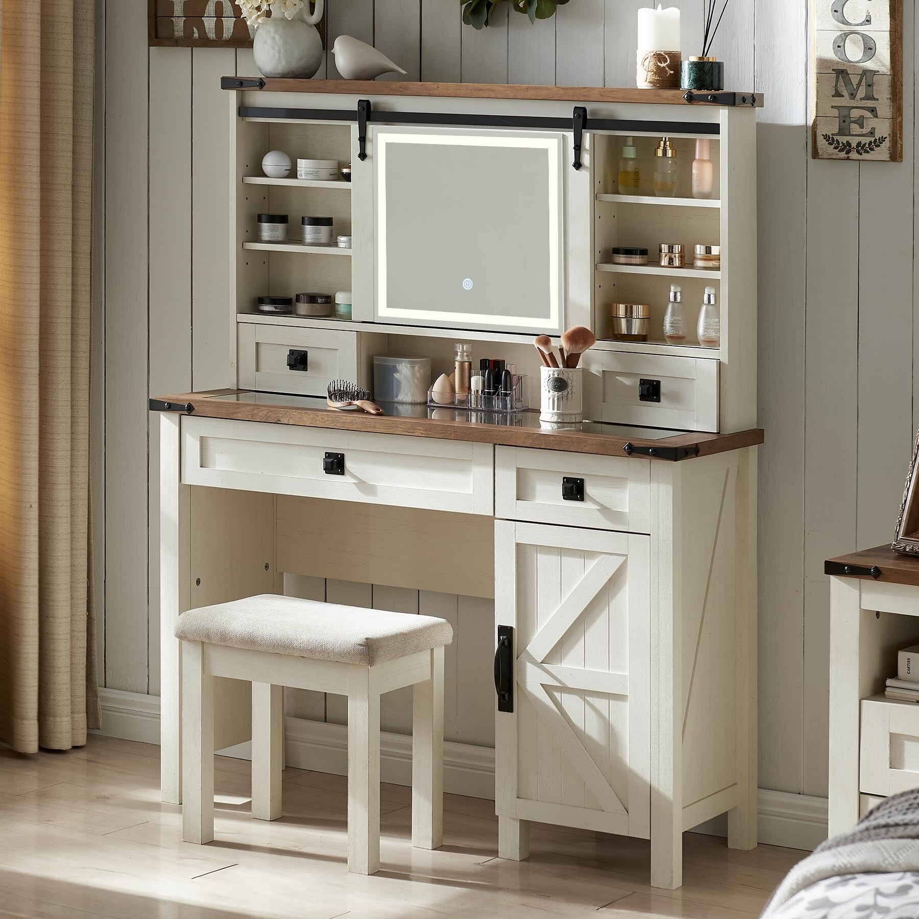 Tabletop vanity mirror with drawer new arrivals
