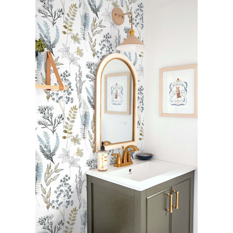 NextWall Wild Garden Peel and Stick Wallpaper
