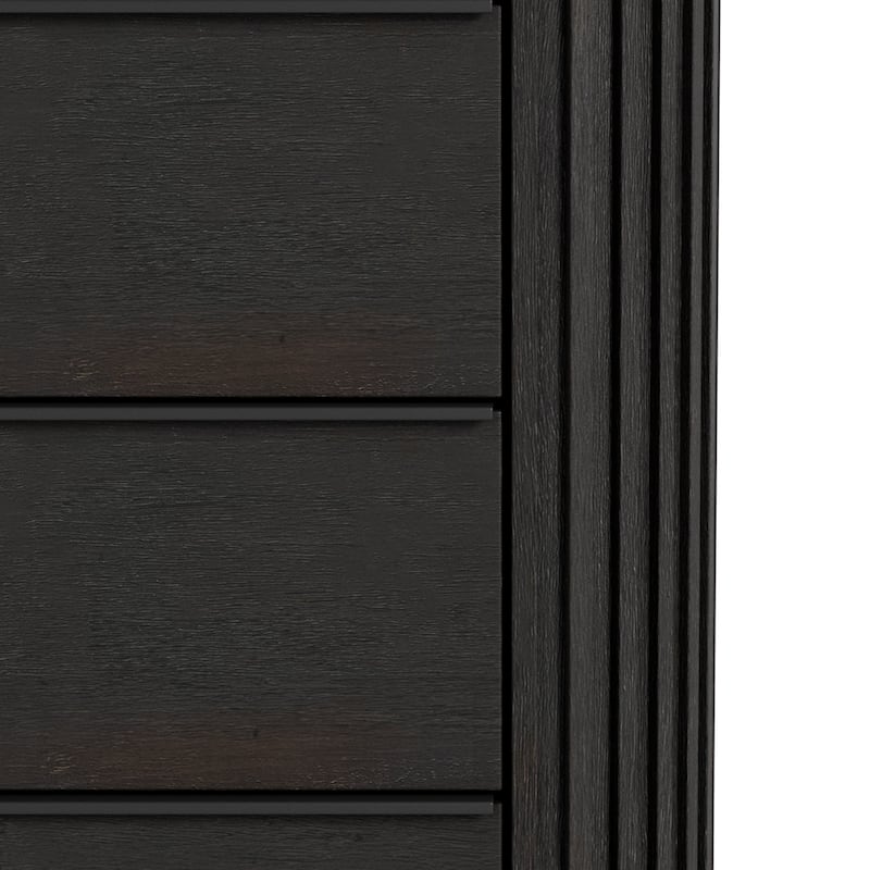 Furniture of America Caelan Modern Black Solid Wood 4-Drawer Storage Chest