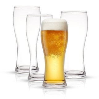 JoyJolt Callen 15.5 oz Large Beer Glasses - Set of 4