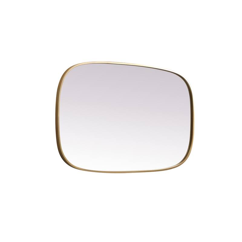 Indigo Home Metal Frame Oval Mirror 24x40 Inch