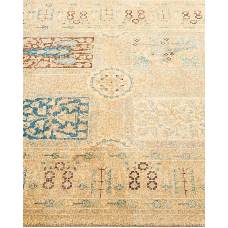 Overton Handknotted Wool Traditional Oriental Ivory Runner