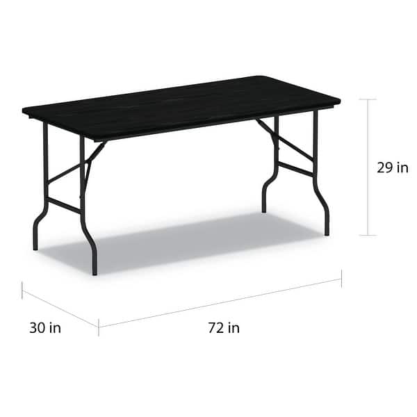 Alera Wood Black Laminate Top Folding Table Bed Bath & Beyond 26507959