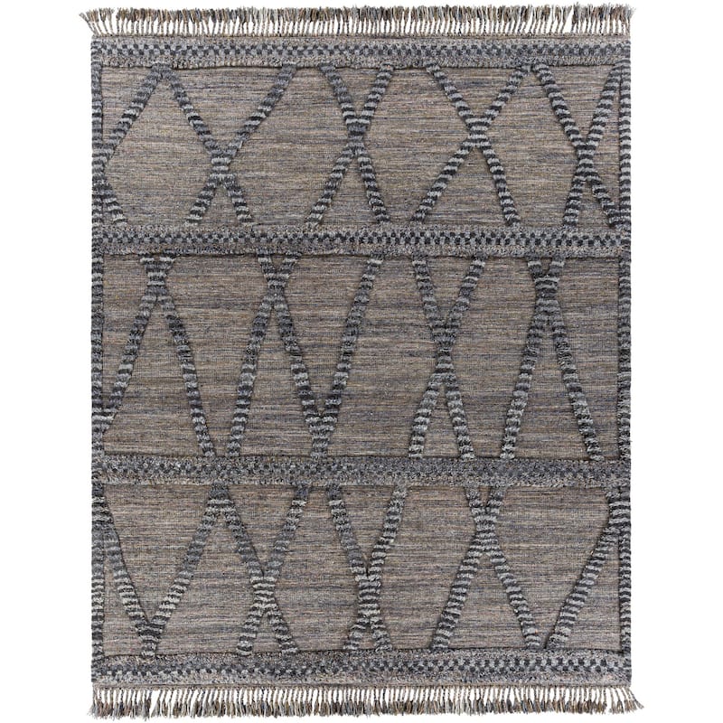 Shravya Handmade Bohemian Geometric Wool Area Rug