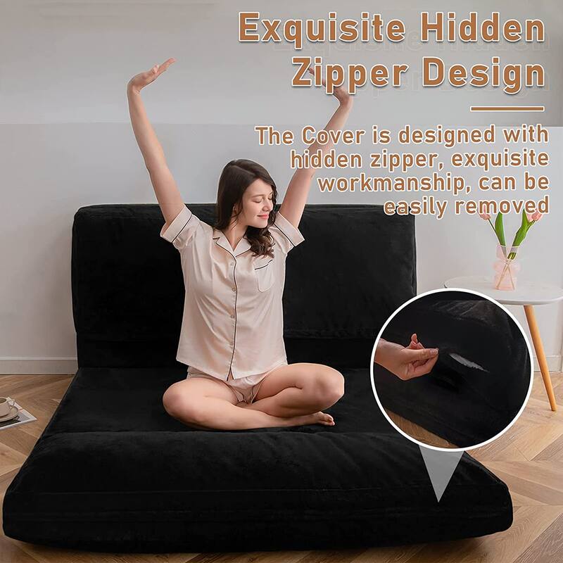 Convertible Folding Couch Sofa Bed with Removable Cover