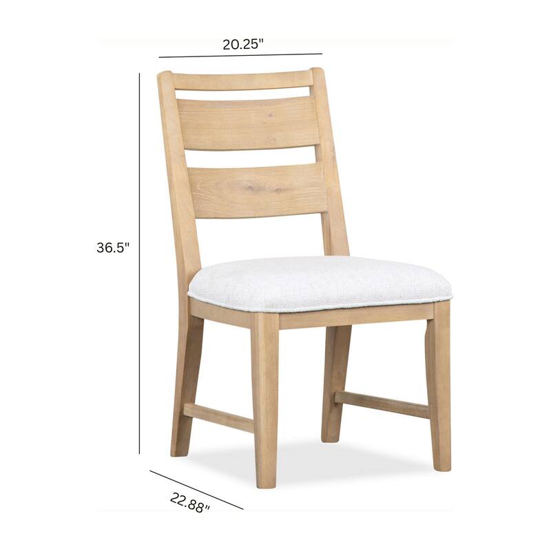 Magnussen Home Somerset Butternut Upholstered Side Chair Two Pack - 20.25''W x 22.88''D x 36.5''H