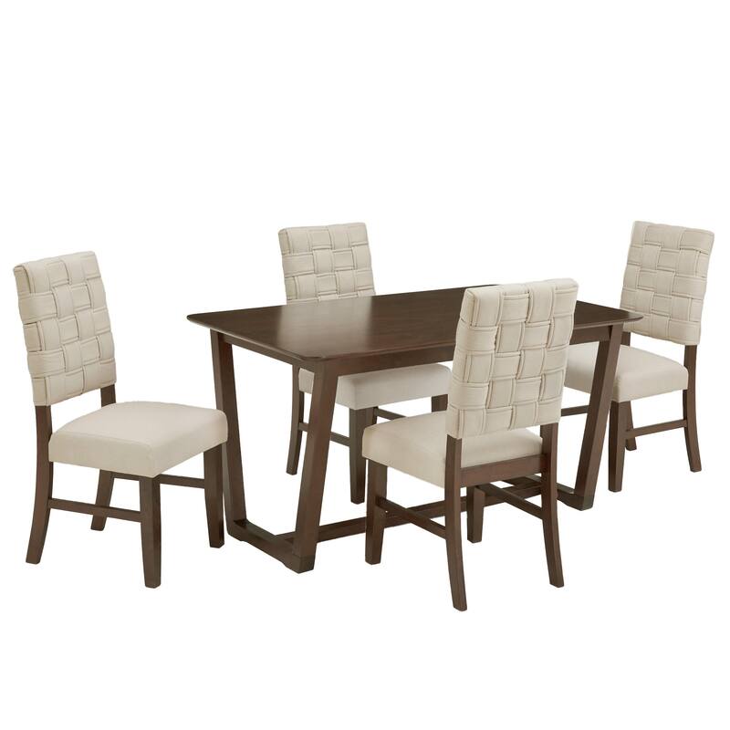 Orlo Rectangular Dining Table Set by iNSPIRE Q Modern - Beige