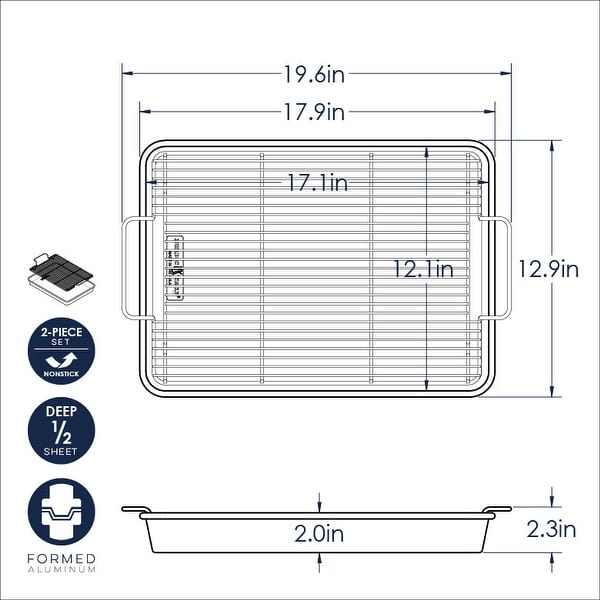 Nordic Ware Nonstick HighSided Oven Crisp Baking Tray,Gold On Sale
