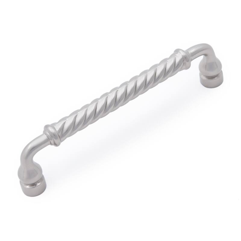 RK International Twisted 5 Inch Center to Center Handle Cabinet Pull - Satin Nickel