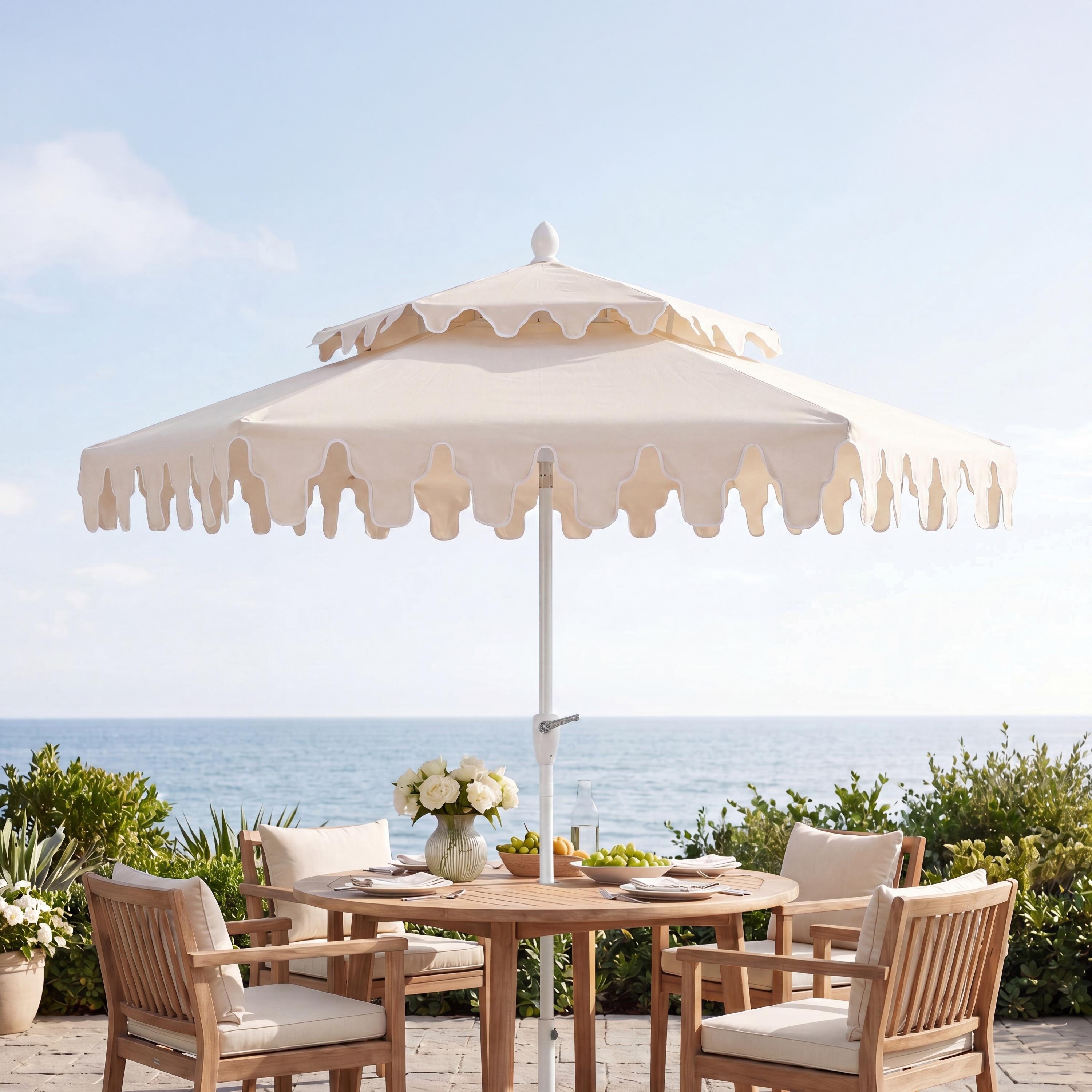 double vent patio umbrella TREASURE GARDEN 11' OCTAGON MARKET AUTO TILT WITH WIND highly durable ESILOO 9.5ft Double-Sided Patio Umbrella