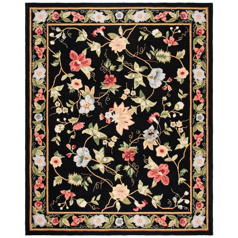 SAFAVIEH Handmade Chelsea Rubi French Country Floral Wool Rug