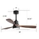 preview thumbnail 17 of 189, Sofucor 42"/48"/ 52"/60"Noiseless Walnut Wood Ceiling Fan with Remote Control, Integrated Light Optional